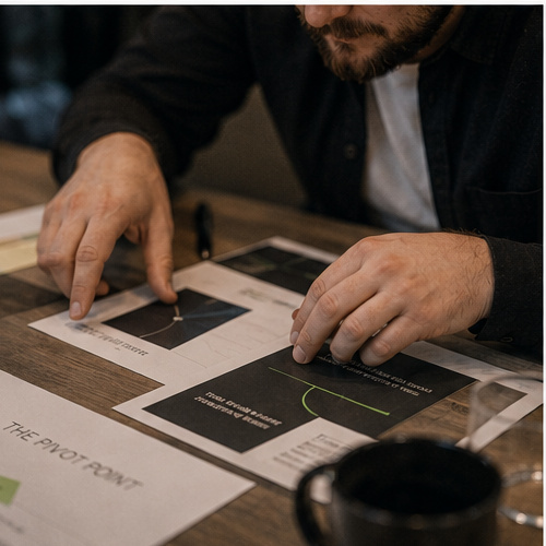 Strategy cards laid out during a positioning workshop
